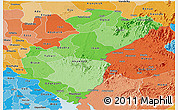 Political Shades Panoramic Map of Cross River