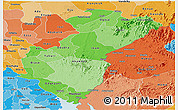 Political Shades Panoramic Map of Cross River