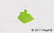 Physical 3D Map of Yakurr, cropped outside