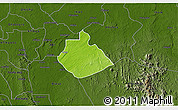 Physical 3D Map of Yakurr, darken