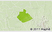 Physical 3D Map of Yakurr, lighten