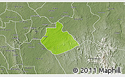 Physical 3D Map of Yakurr, semi-desaturated