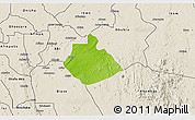 Physical 3D Map of Yakurr, shaded relief outside