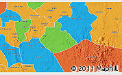 Political 3D Map of Yakurr