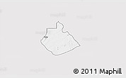 Silver Style 3D Map of Yakurr, single color outside