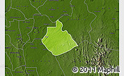 Physical Map of Yakurr, darken