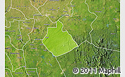 Physical Map of Yakurr, satellite outside