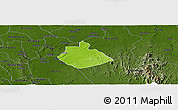 Physical Panoramic Map of Yakurr, darken