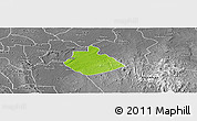Physical Panoramic Map of Yakurr, desaturated
