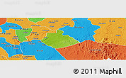 Physical Panoramic Map of Yakurr, political outside