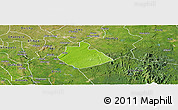 Physical Panoramic Map of Yakurr, satellite outside