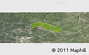 Satellite Panoramic Map of EthiopeW, semi-desaturated