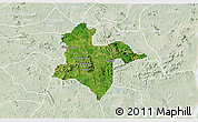 Satellite 3D Map of Akoko-Ed, lighten