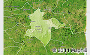 Physical Map of Akoko-Ed, satellite outside