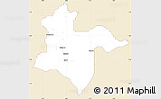 Classic Style Simple Map of Akoko-Ed, single color outside