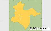 Savanna Style Simple Map of Akoko-Ed, single color outside