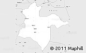Silver Style Simple Map of Akoko-Ed