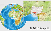 Physical Location Map of EsanCent, highlighted country, highlighted parent region, within the entire country