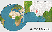 Satellite Location Map of EsanCent, highlighted country