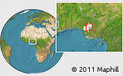 Satellite Location Map of EsanCent, highlighted parent region