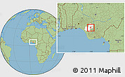 Savanna Style Location Map of EsanCent, highlighted parent region