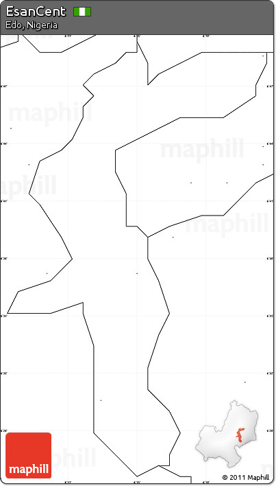 Blank Simple Map of EsanCent, no labels