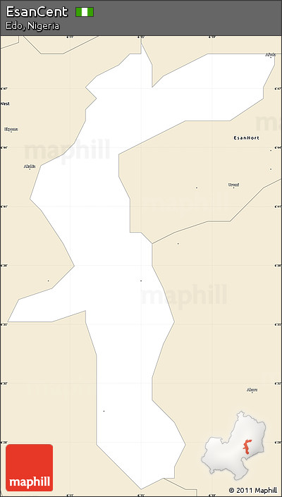 Classic Style Simple Map of EsanCent