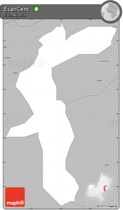 Gray Simple Map of EsanCent
