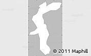 Gray Simple Map of EsanCent, single color outside