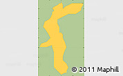 Savanna Style Simple Map of EsanCent, single color outside