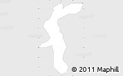 Silver Style Simple Map of EsanCent, single color outside