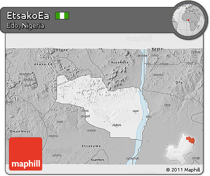 Gray 3D Map of EtsakoEa
