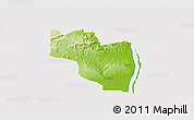 Physical 3D Map of EtsakoEa, cropped outside