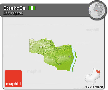 Physical 3D Map of EtsakoEa, single color outside