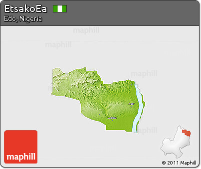 Physical 3D Map of EtsakoEa, single color outside