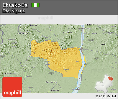 Savanna Style 3D Map of EtsakoEa