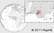 Blank Location Map of EtsakoEa, highlighted country, highlighted parent region