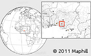 Blank Location Map of EtsakoEa, highlighted parent region, within the entire country