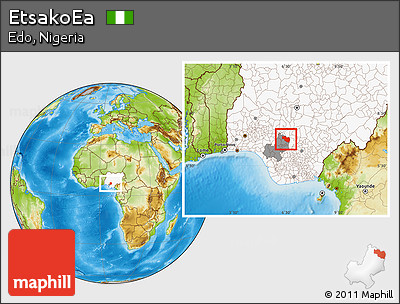 Physical Location Map of EtsakoEa, highlighted country, highlighted parent region