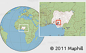 Savanna Style Location Map of EtsakoEa, highlighted country, highlighted parent region, within the entire country