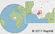Savanna Style Location Map of EtsakoEa, highlighted country, highlighted parent region