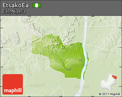 Physical Map of EtsakoEa, lighten