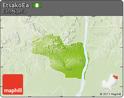 Physical Map of EtsakoEa, lighten
