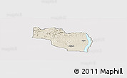 Shaded Relief Panoramic Map of EtsakoEa, cropped outside