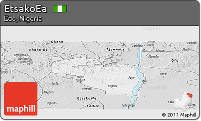 Silver Style Panoramic Map of EtsakoEa