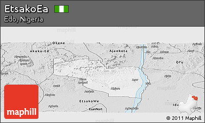 Silver Style Panoramic Map of EtsakoEa