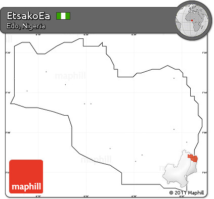 Blank Simple Map of EtsakoEa, cropped outside, no labels
