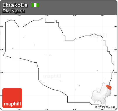 Blank Simple Map of EtsakoEa, cropped outside, no labels