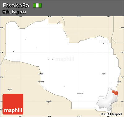 Classic Style Simple Map of EtsakoEa