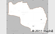 Gray Simple Map of EtsakoEa, cropped outside